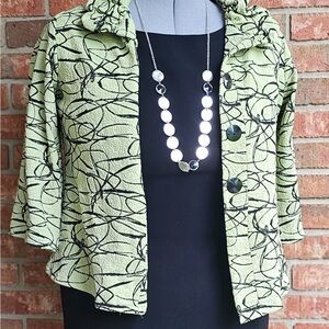 Green and Black Patterned Jacket